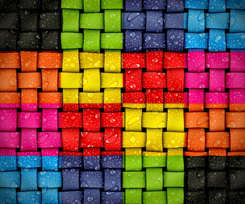 Colorful Woven Pattern — Green, Vibrant