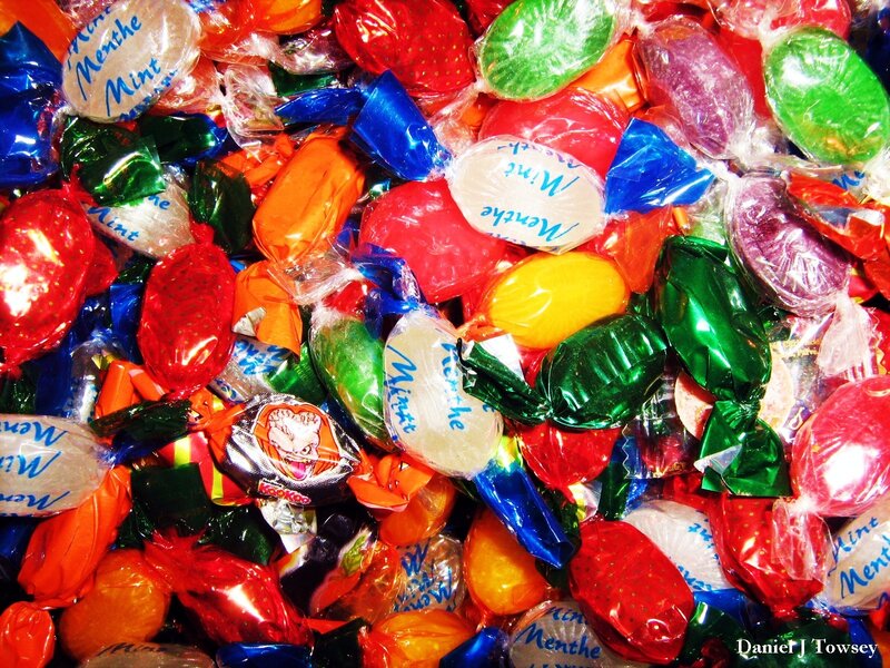 Colorful wrapped candies