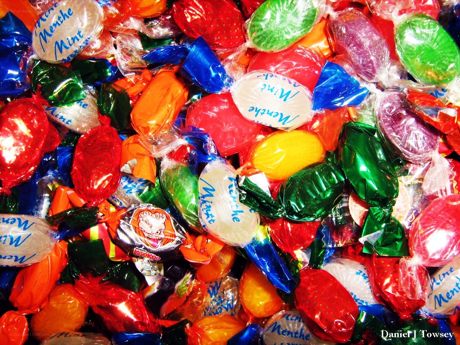 Colorful wrapped candies