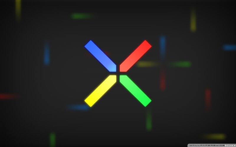 Colorful X Logo — Blue