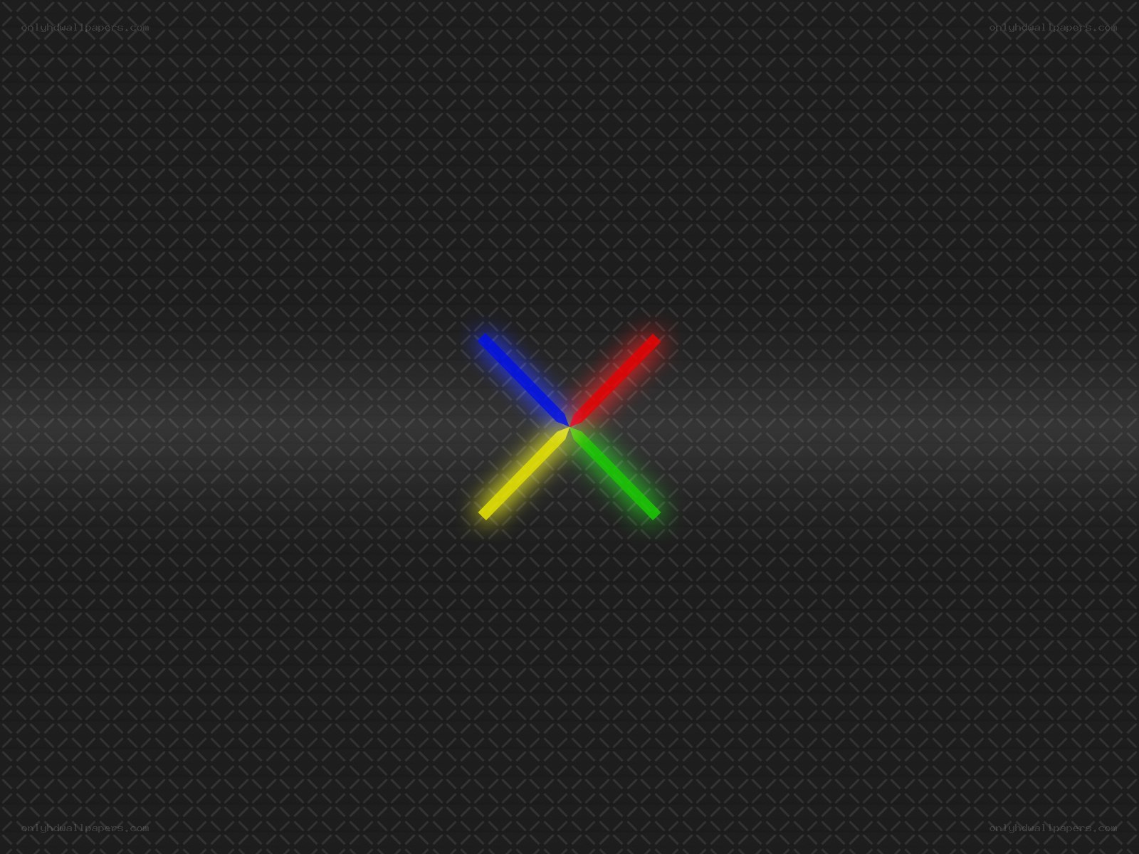colorful x shape on dark background