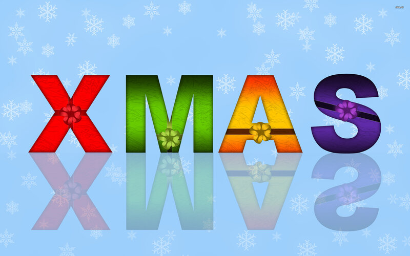 Colorful Xmas Text