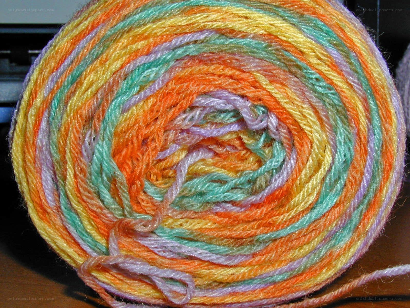 Colorful yarn ball
