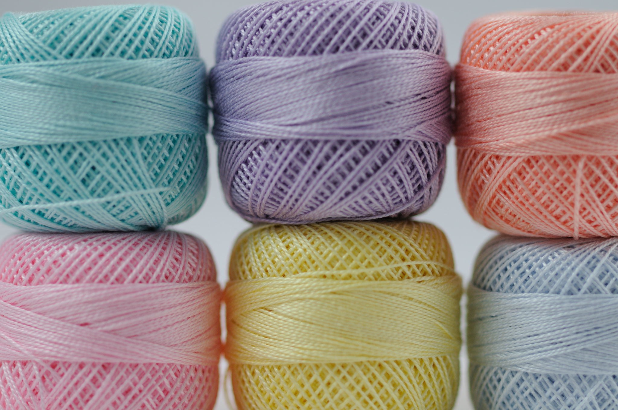 Colorful yarn balls