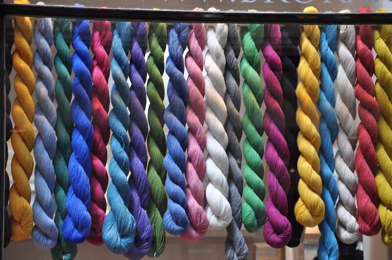 Colorful Yarn Skeins — Blue