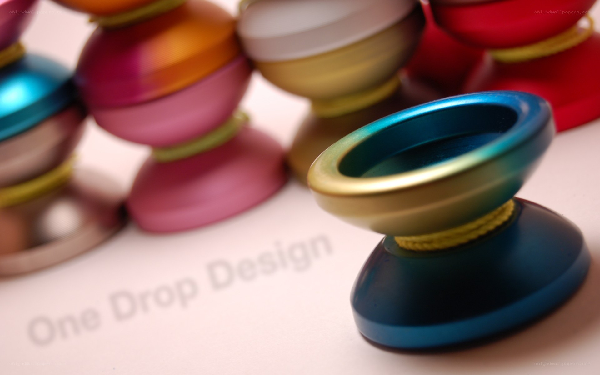 Colorful yo-yos on display