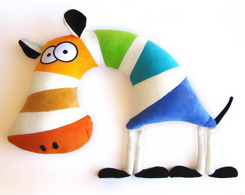Colorful Zebra Plush Toy