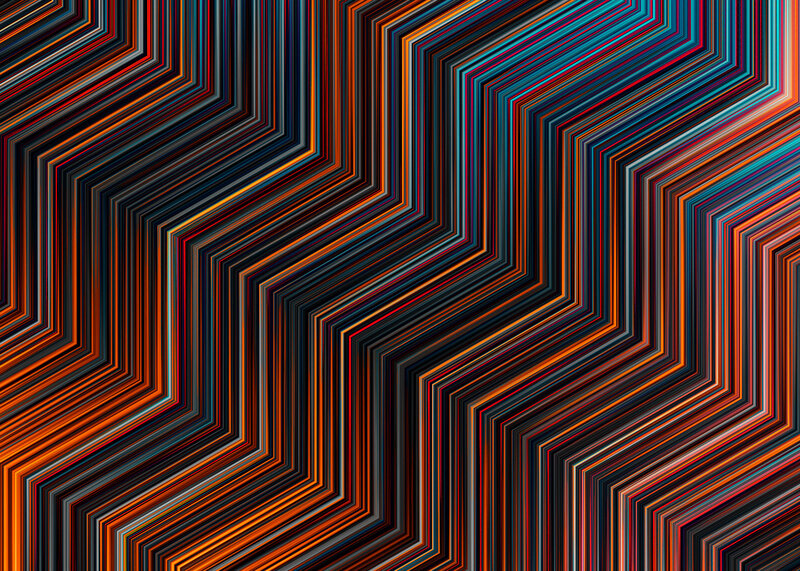 Colorful Zigzag Lines — Orange
