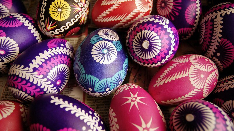 Colorfully Decorated Eggs