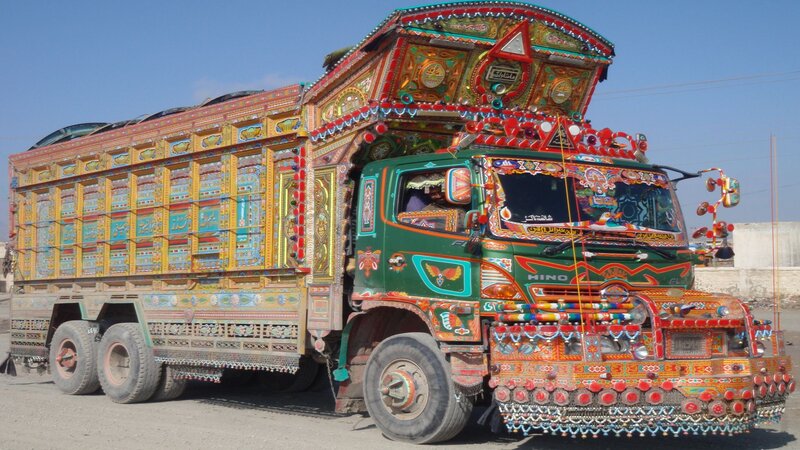 Colorfully Decorated Truck