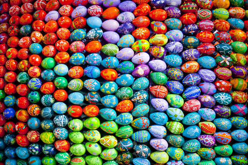 Colorfully Painted Eggs