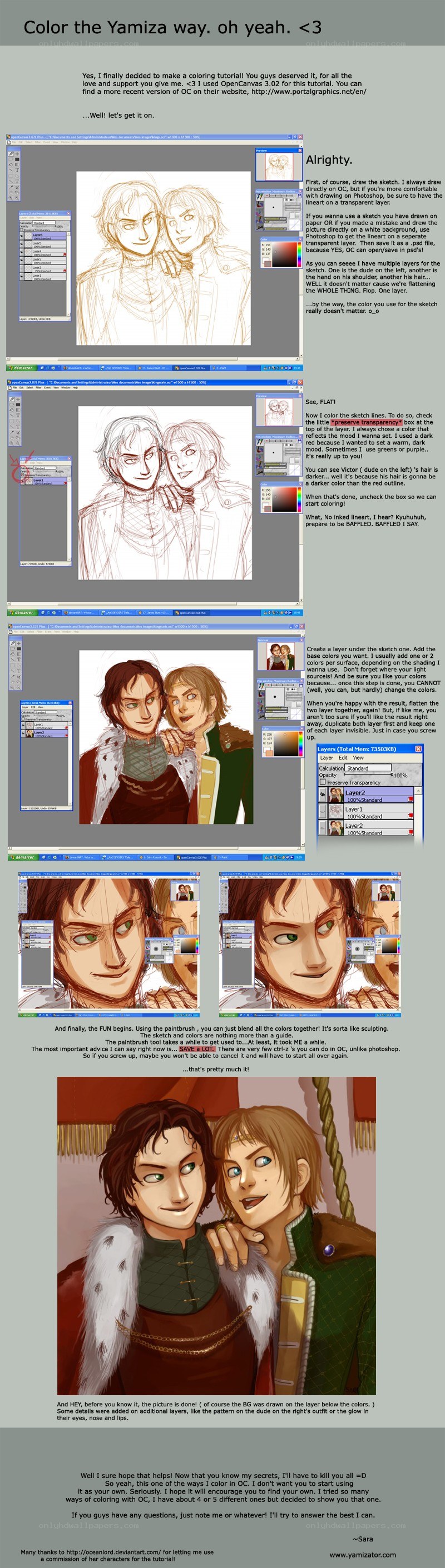 coloring tutorial with open canvas
