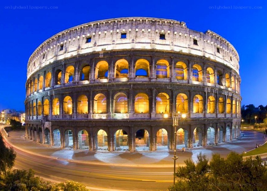 Colosseum at dusk