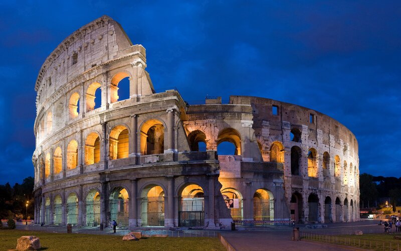 Colosseum at Dusk — Blue, Dramatic, Night