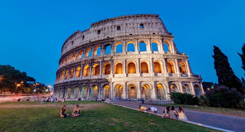 Colosseum at Dusk — Blue, Serene