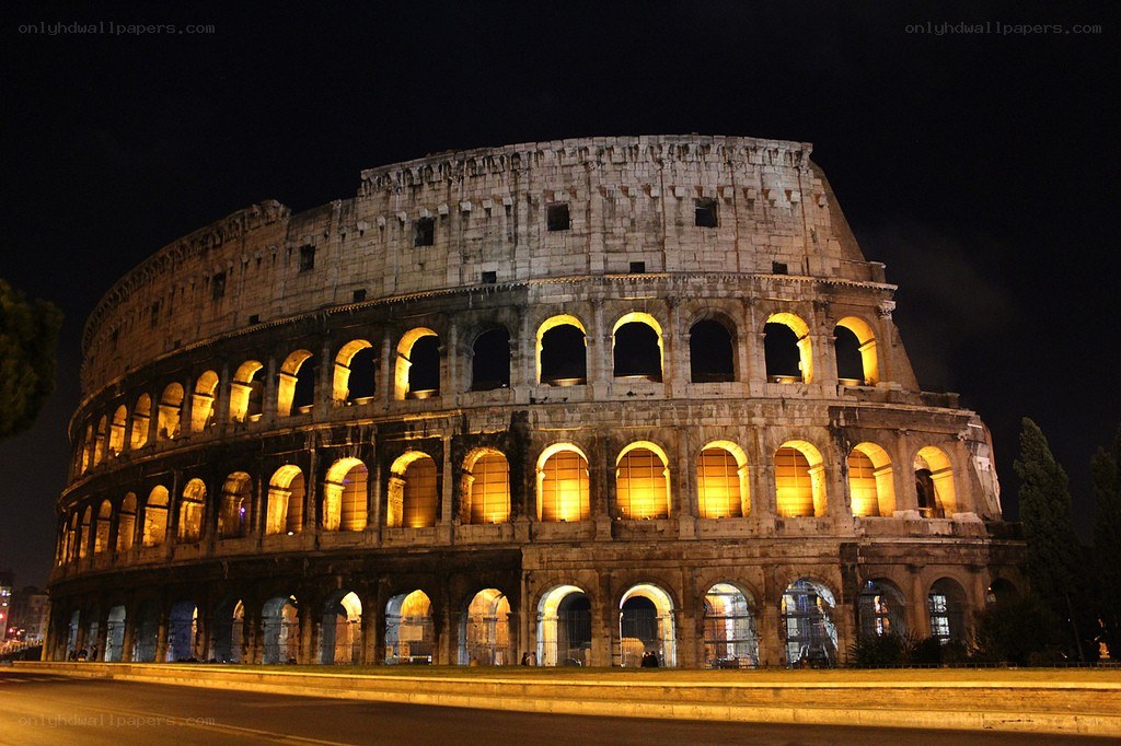 Colosseum at night