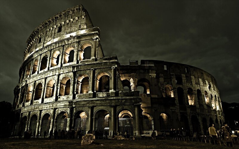 Colosseum at night in Rome