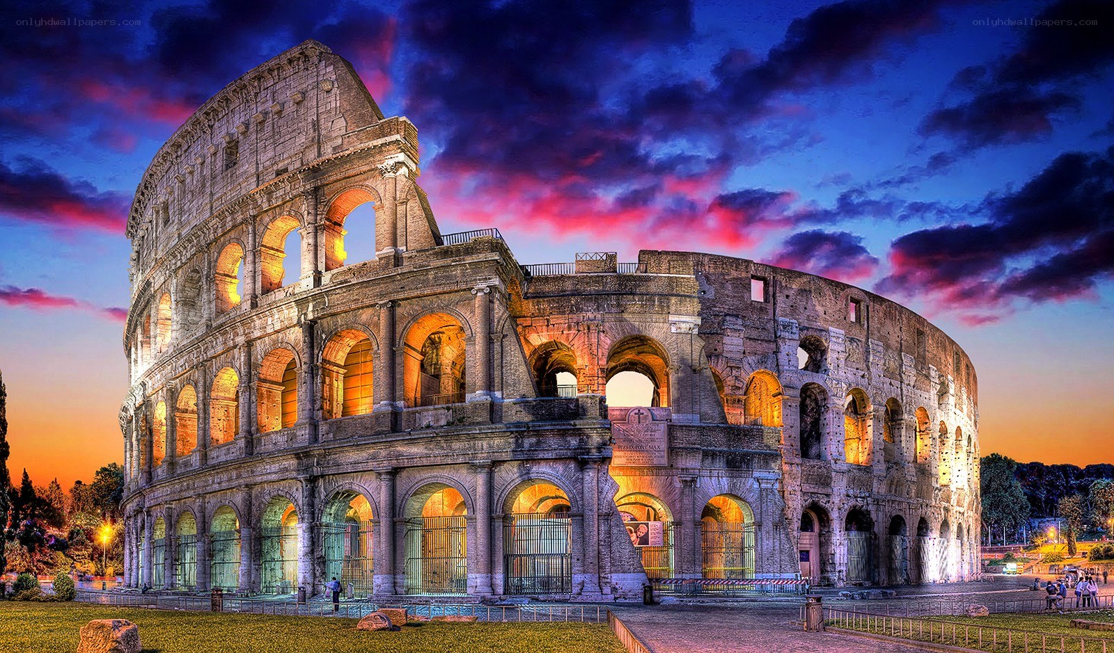 Colosseum at sunset