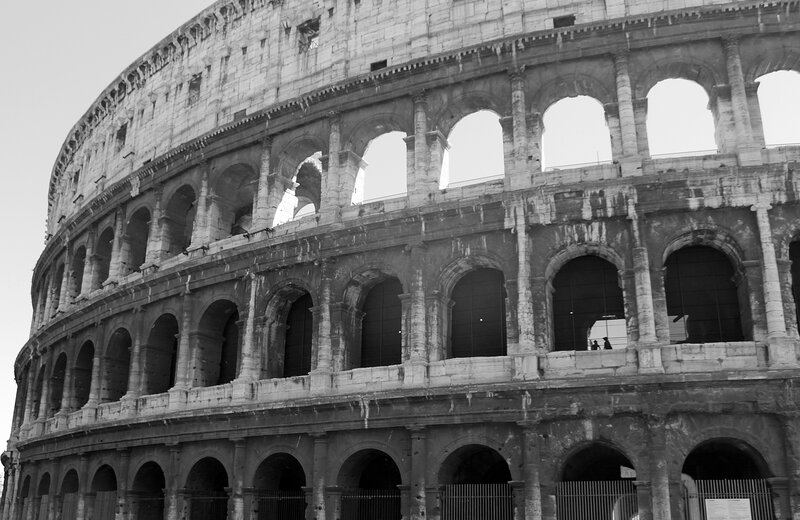 Colosseum in Rome — Black, Historic