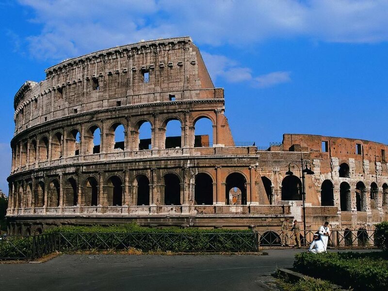 Colosseum in Rome — Blue, Historical, Afternoon, Photograph