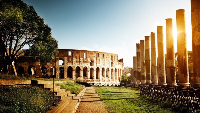 Colosseum in Rome — Blue, Serene, Afternoon