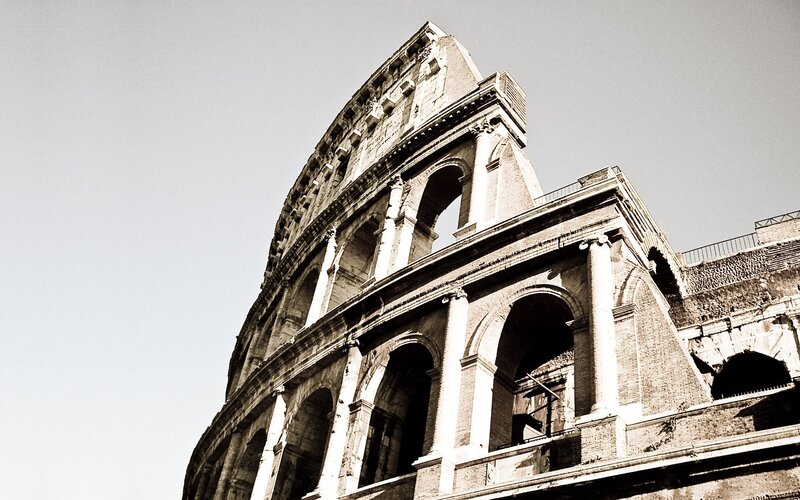 Colosseum in Rome — Brown, Dramatic, Photograph, Arches