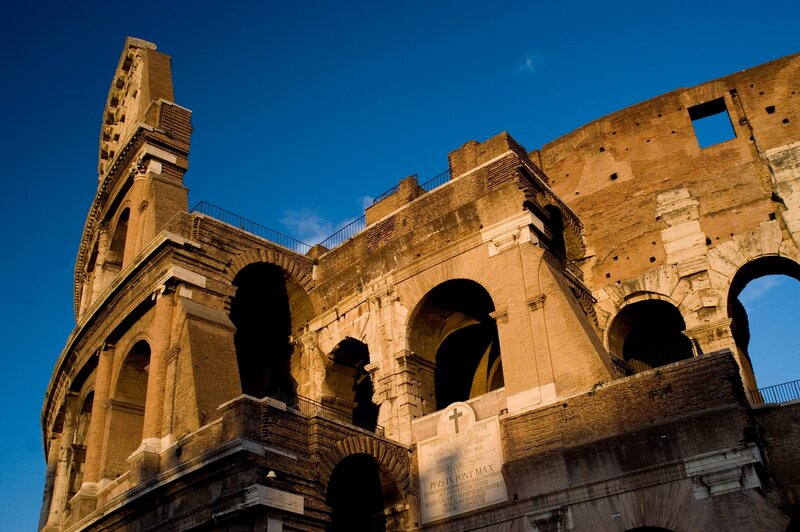Colosseum in Rome — Brown, Dramatic, Sunset, Photograph