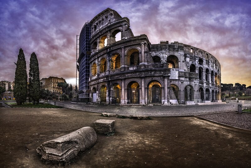 Colosseum in Rome — Purple