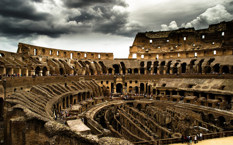 Colosseum Interior — Brown, Dramatic, Afternoon