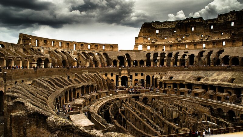 Colosseum Interior — Brown, Dramatic