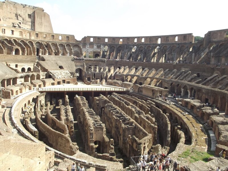 Colosseum Interior — Brown, Historical, Afternoon, Photograph, Ruins, Arches