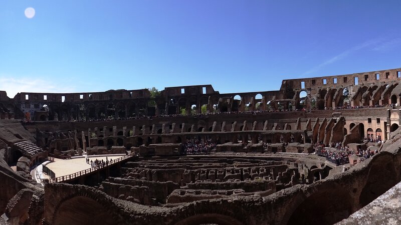 Colosseum Interior — Brown, Historical, Afternoon, Photograph, Tourists