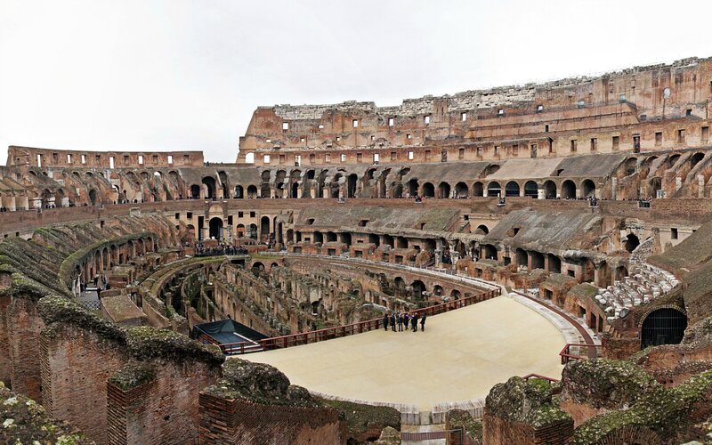 Colosseum Interior — Brown, Historical, Photograph