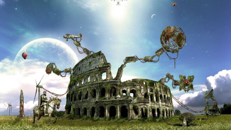 Colosseum with Mechanical Arms