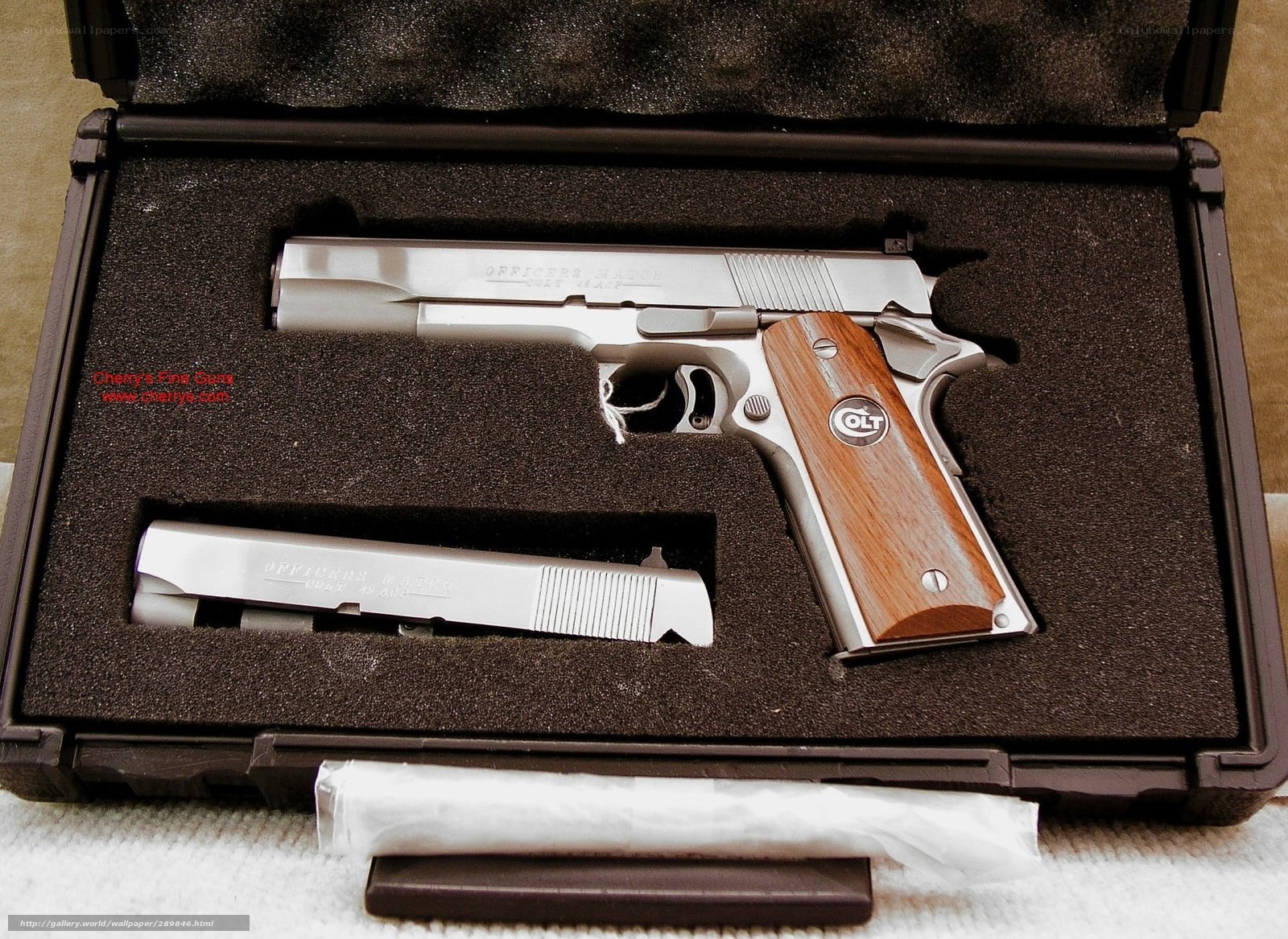 Colt 1911 pistol in case