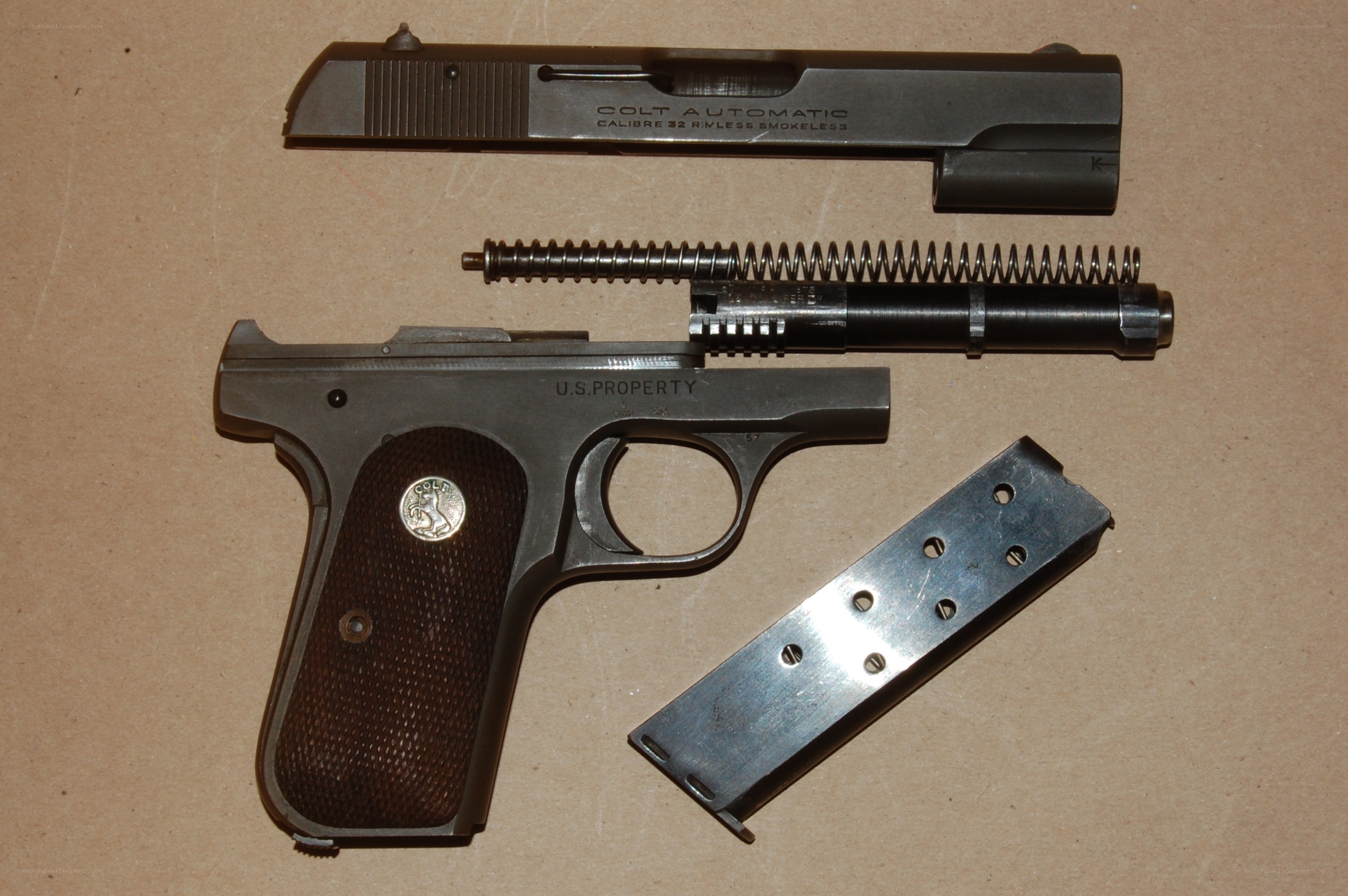 Colt .32 caliber pistol parts