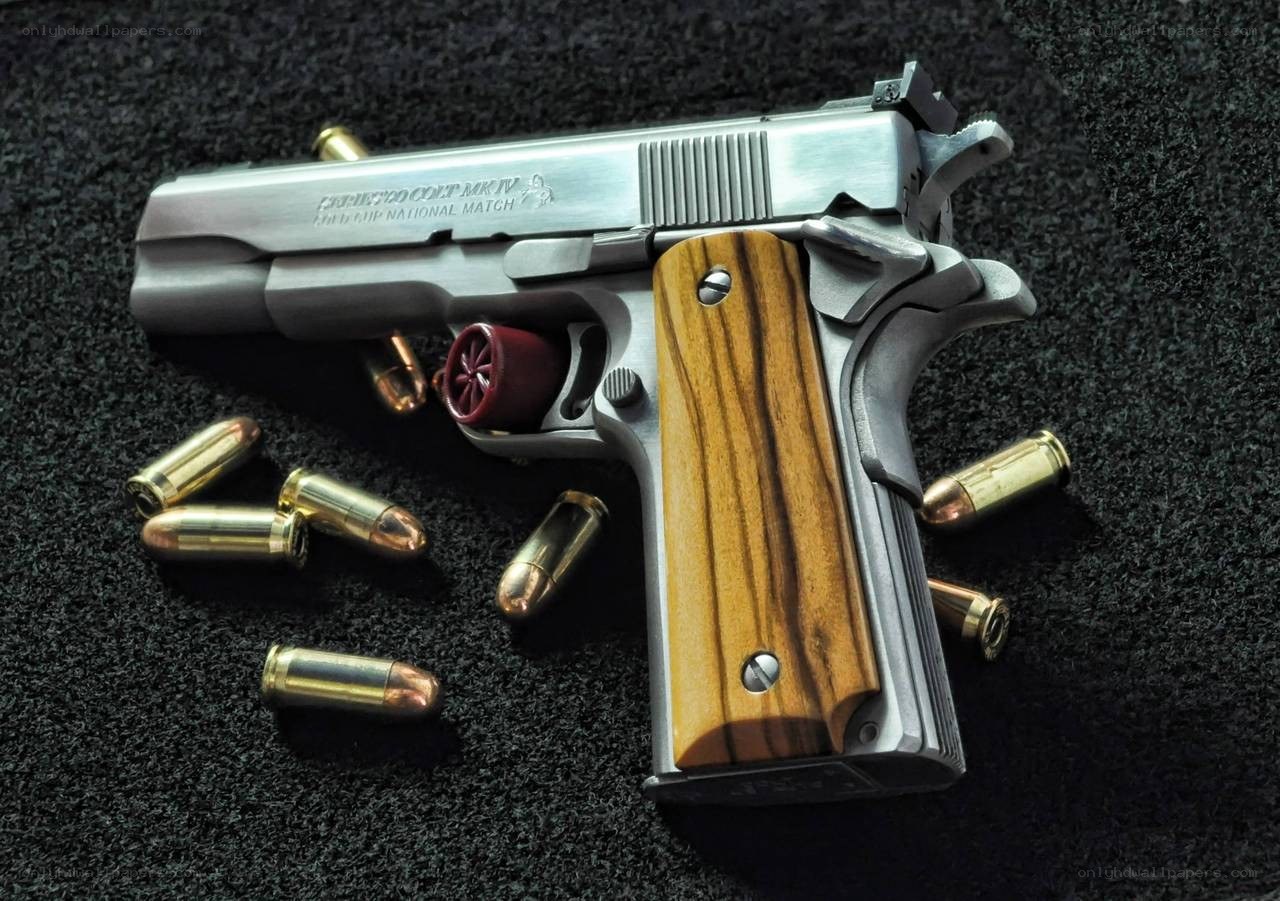 Colt pistol with ammunition