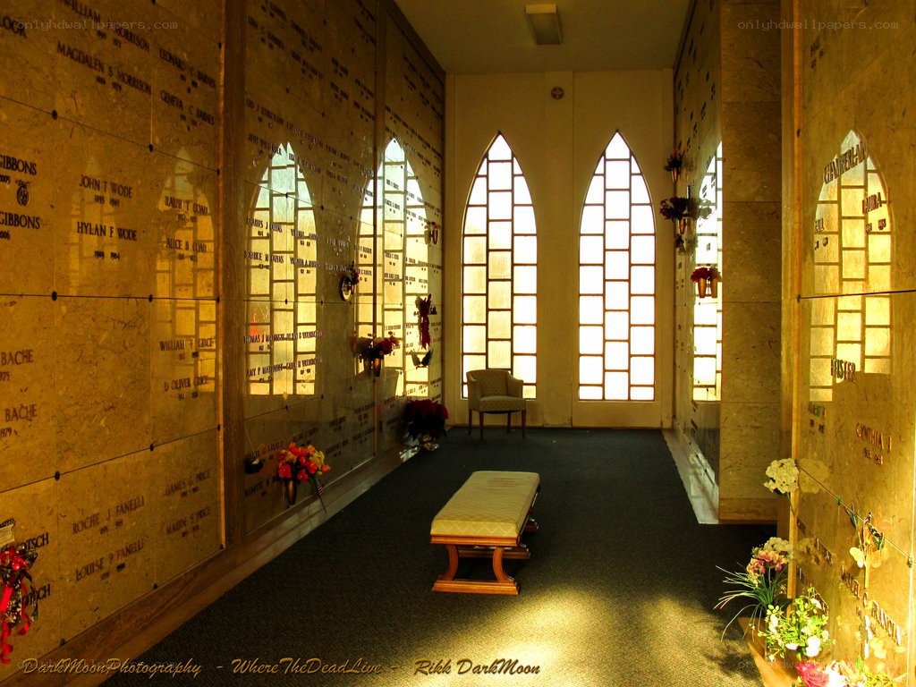 Columbarium with stained glass