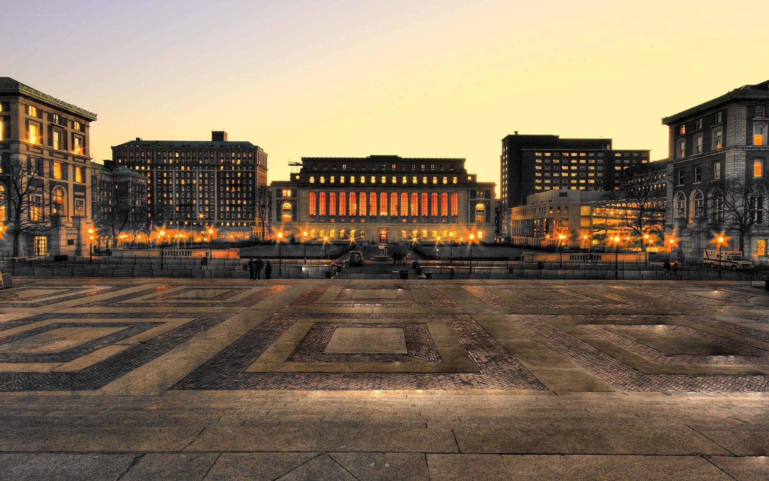 Columbia University at dusk