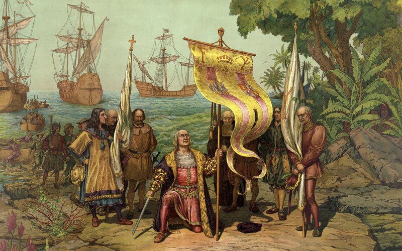 Columbus landing in the Americas