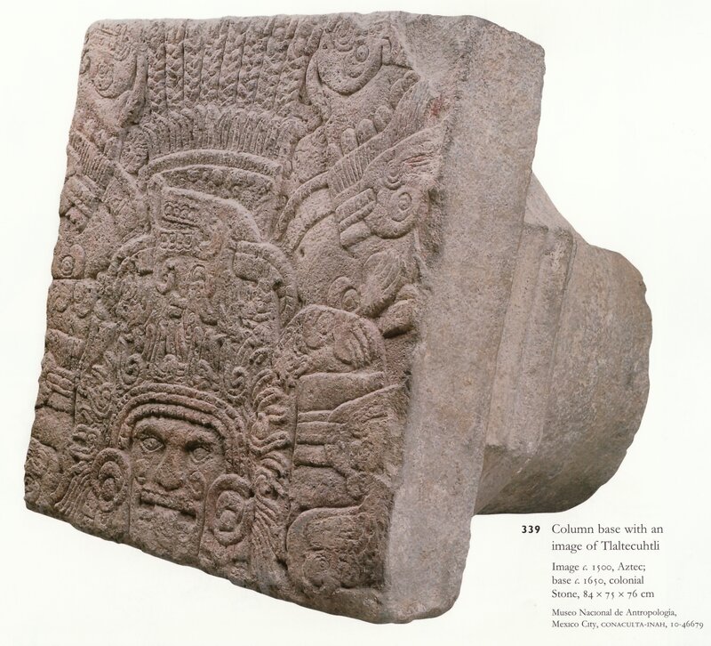 Column base with Tlaltecuhtli