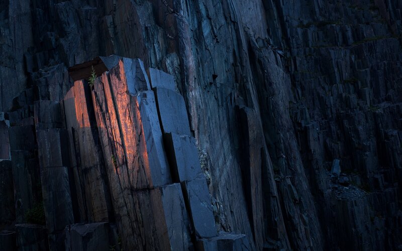 Columnar Basalt Formation — Black