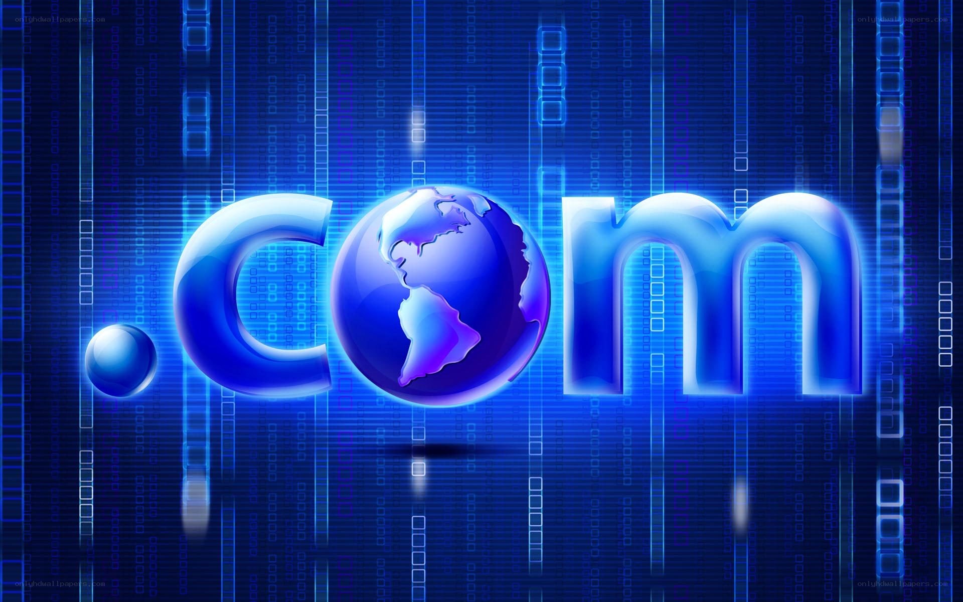 .com domain with globe icon