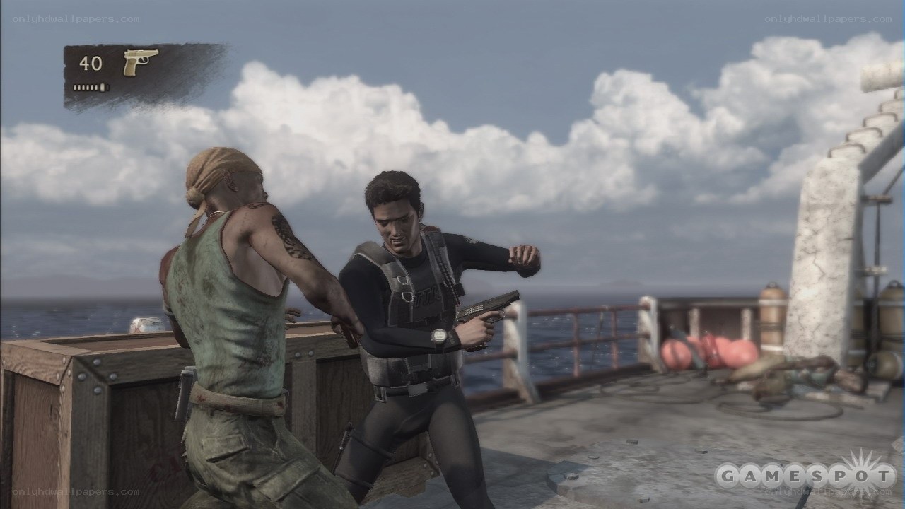 combat on a ship deck