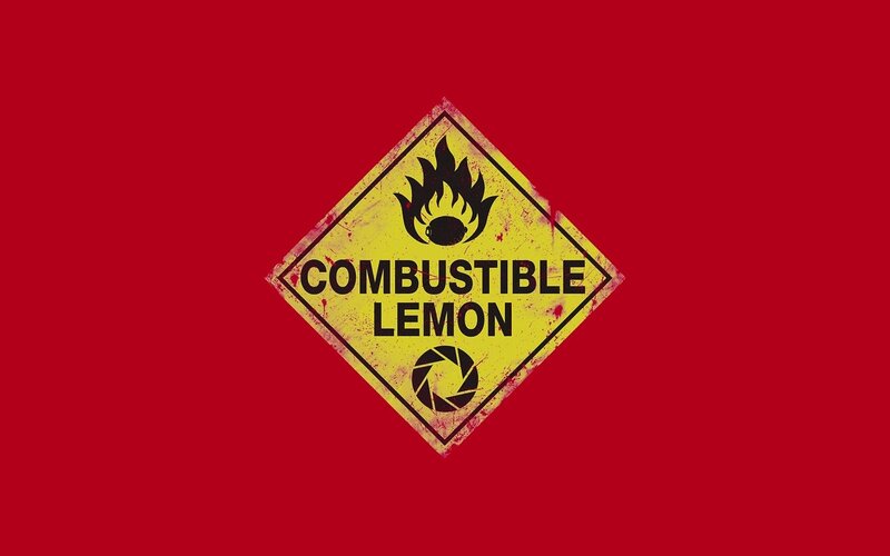 Combustible Lemon warning sign
