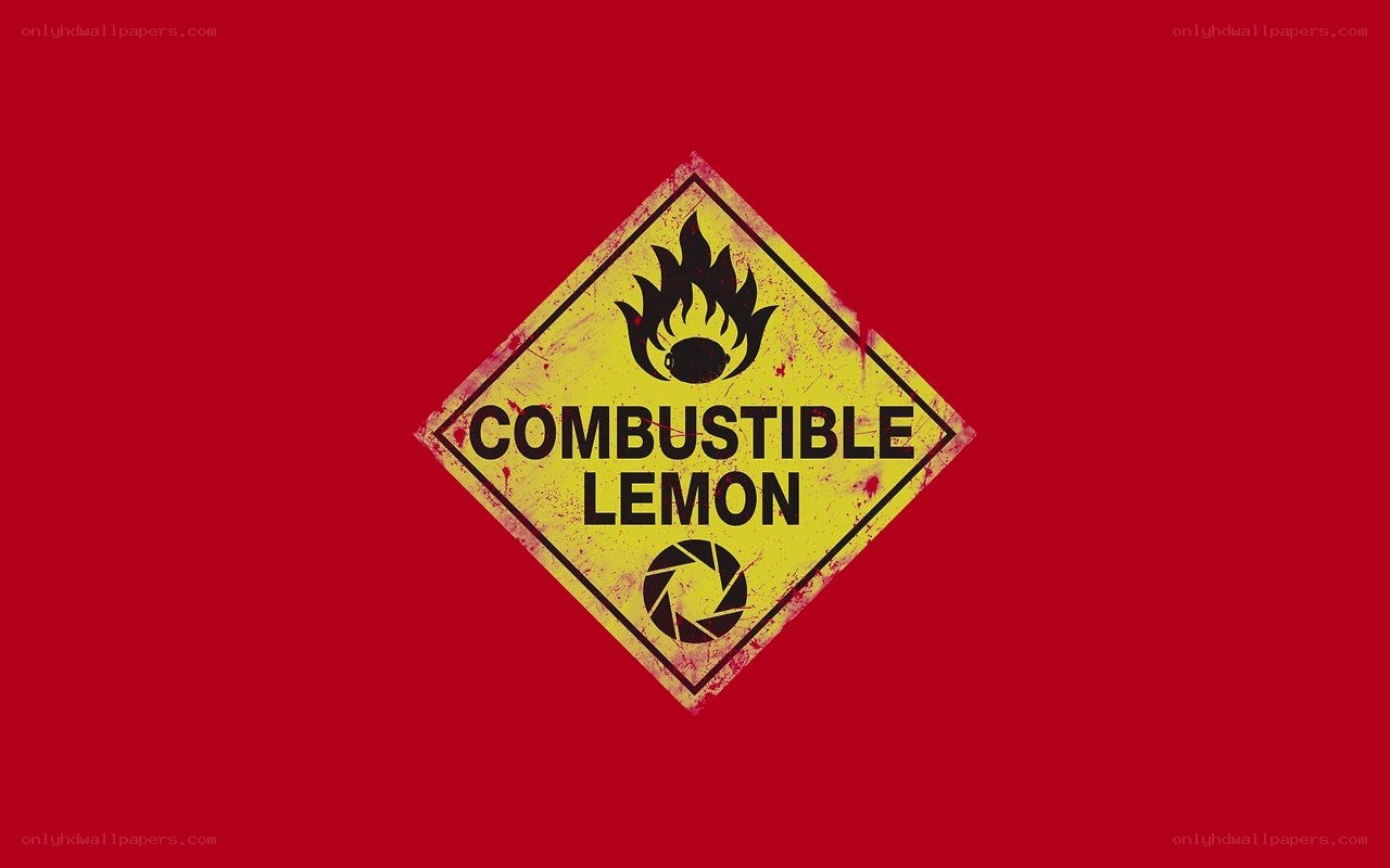 Combustible Lemon warning sign