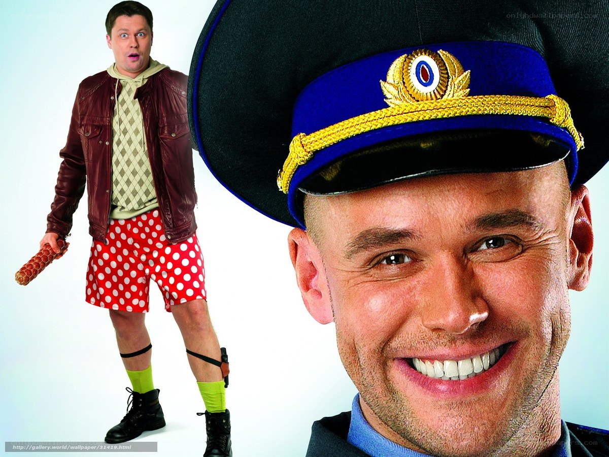 Comedic character in uniform