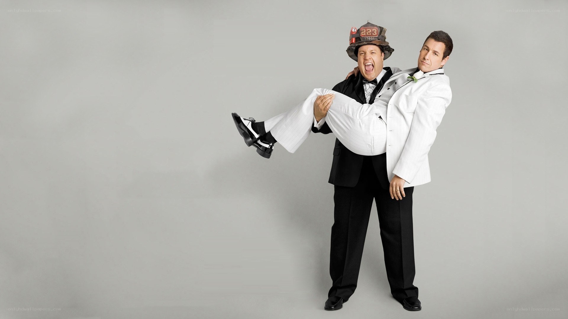 Comedic fireman and groom