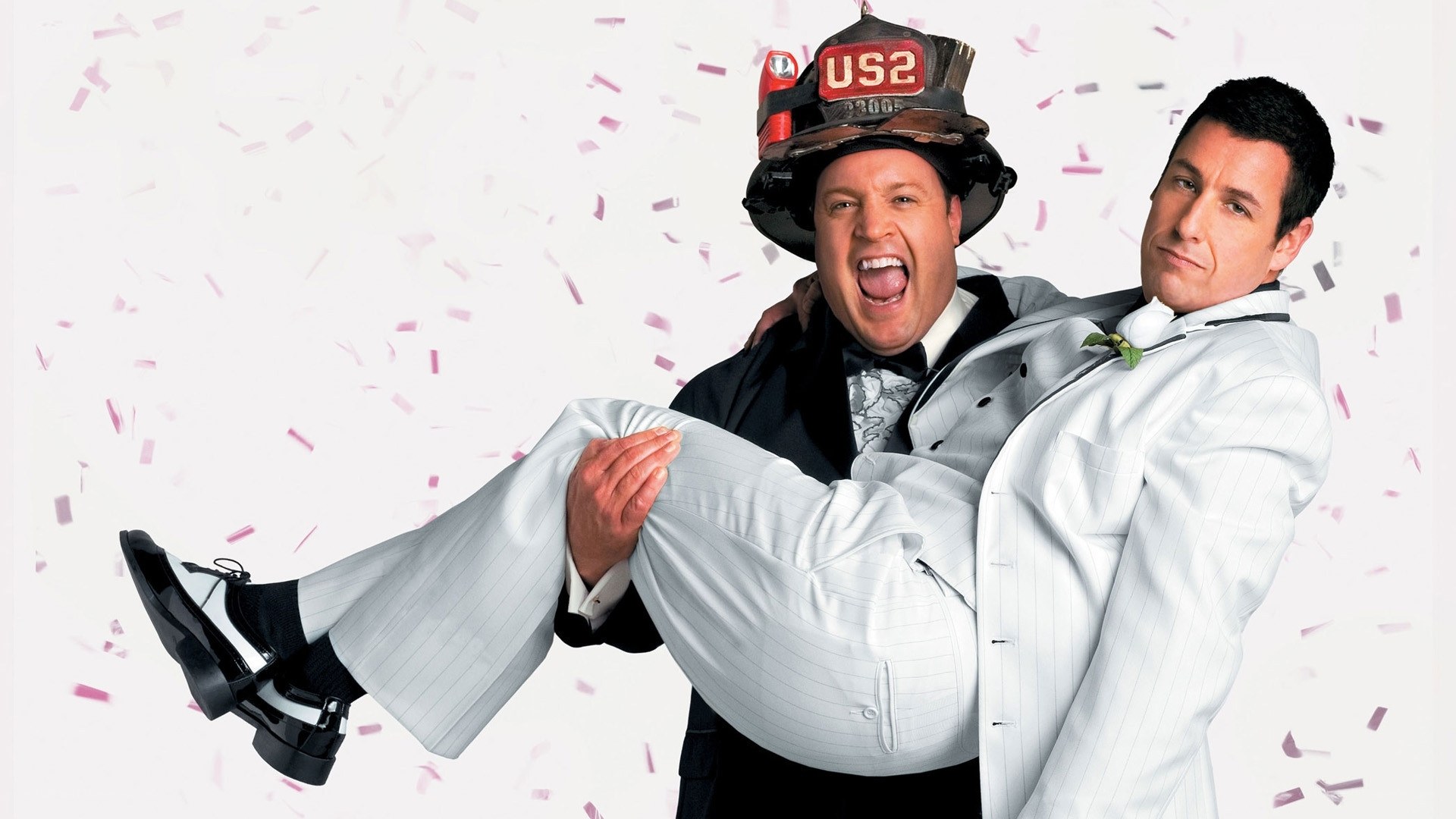 Comedic movie poster with two men