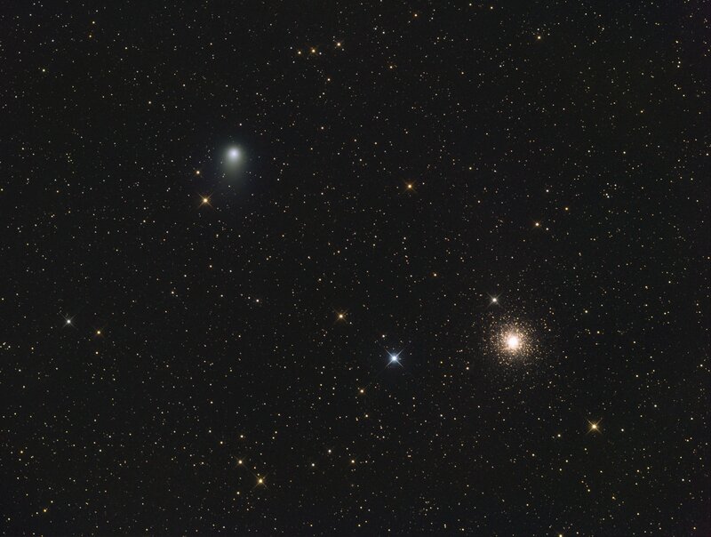 Comet and Star Cluster